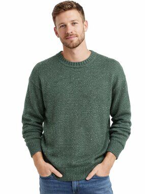 American Eagle Men’s Speckled Knit Crewneck Sweater Green Medium NWT